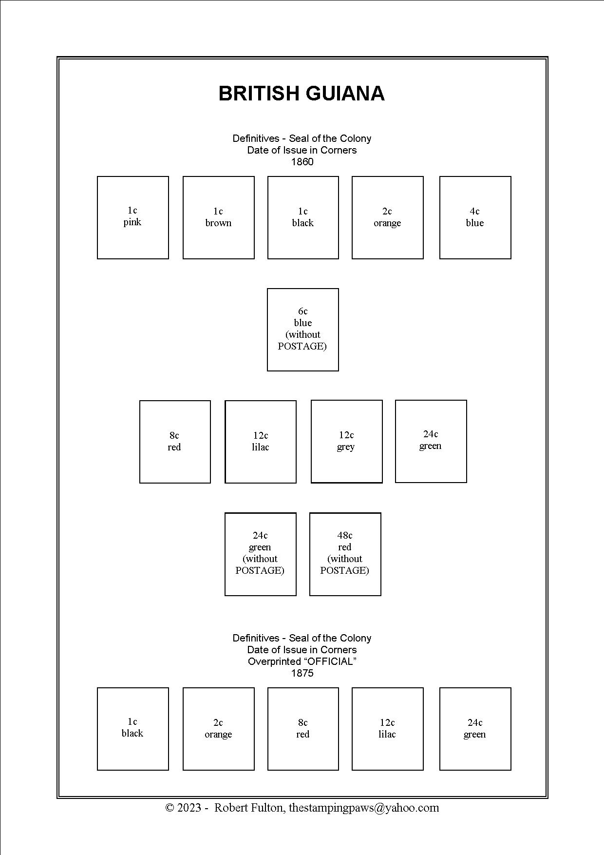British Guiana Stamp Album