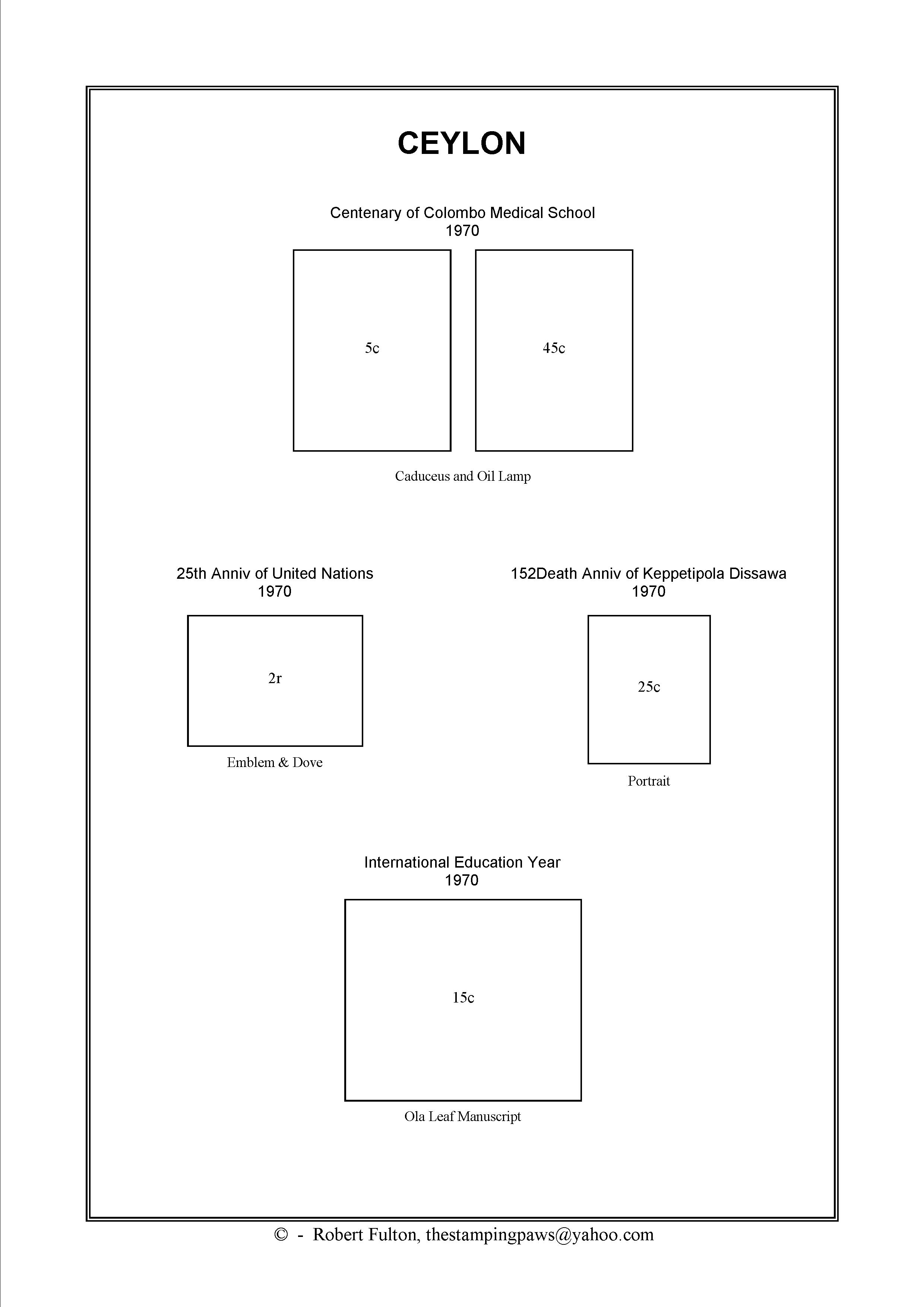 Ceylon Stamp Album