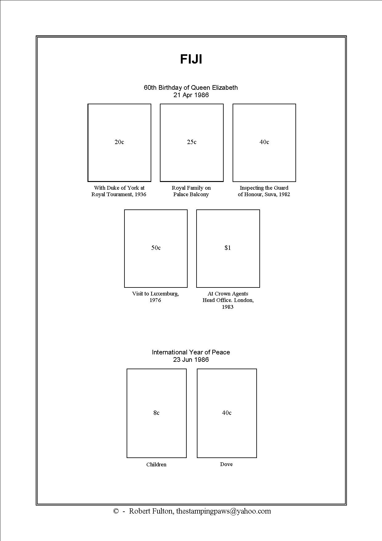 Fiji Stamp Album
