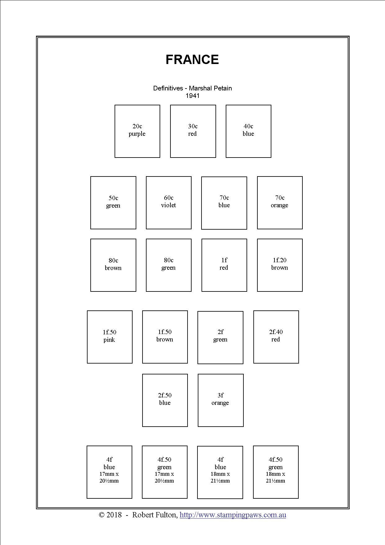 France Stamp Album