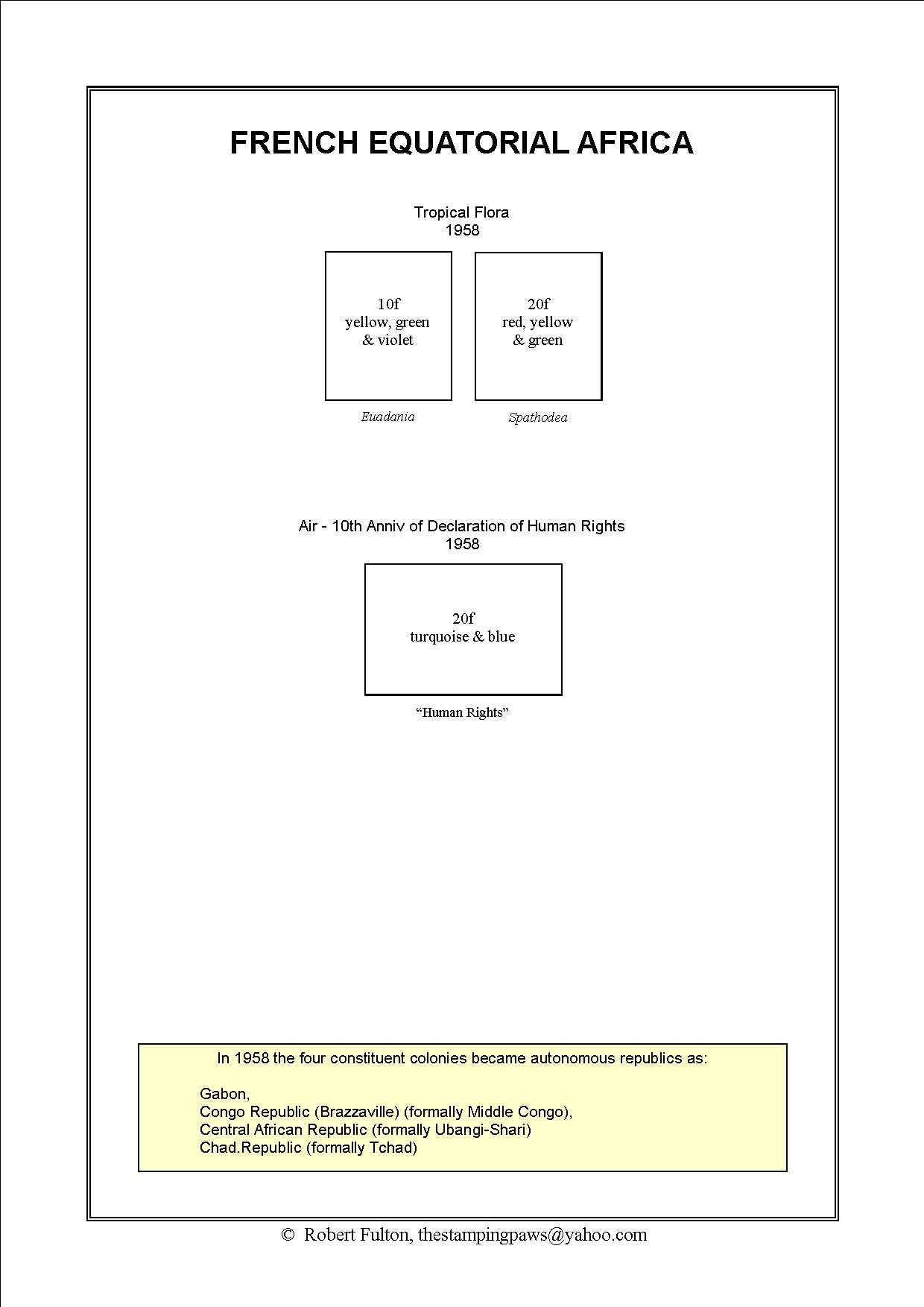 French Equatorial Africa Stamp Album