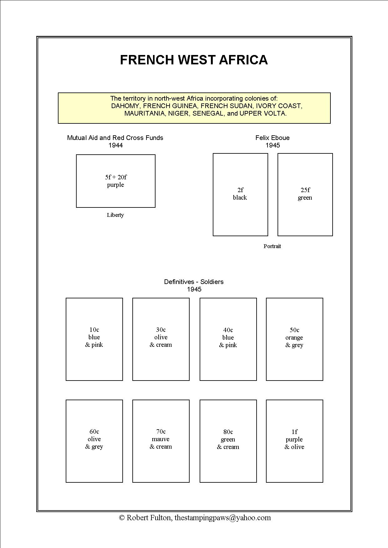 French West Africa Stamp Album