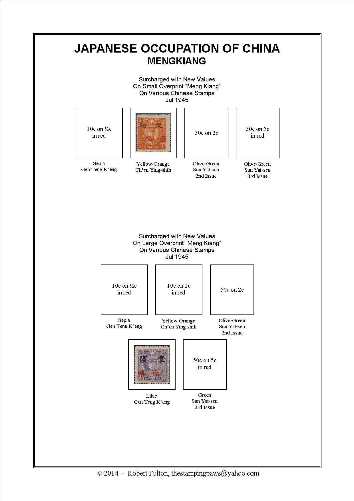 Japanese Occupation of China Stamp Album