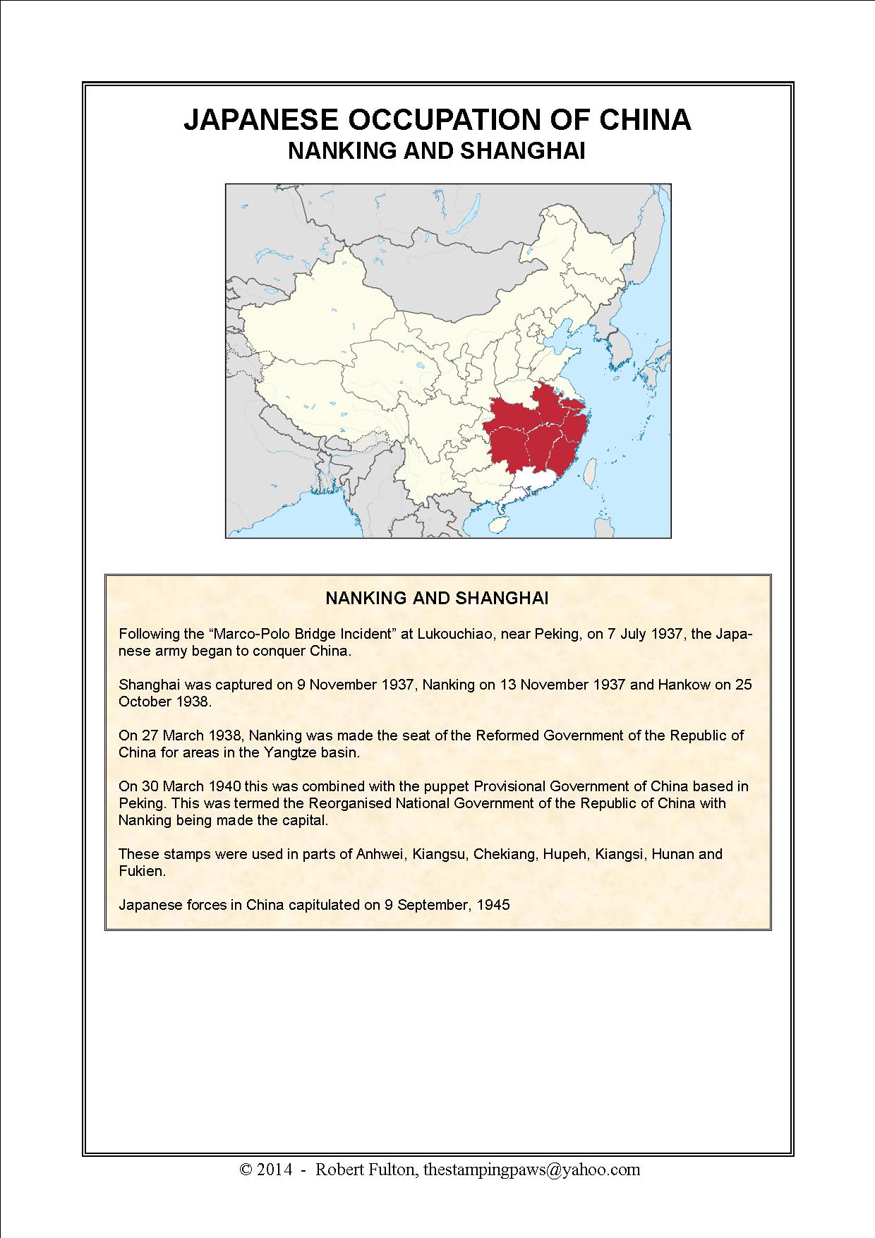 Japanese Occupation of China Stamp Album