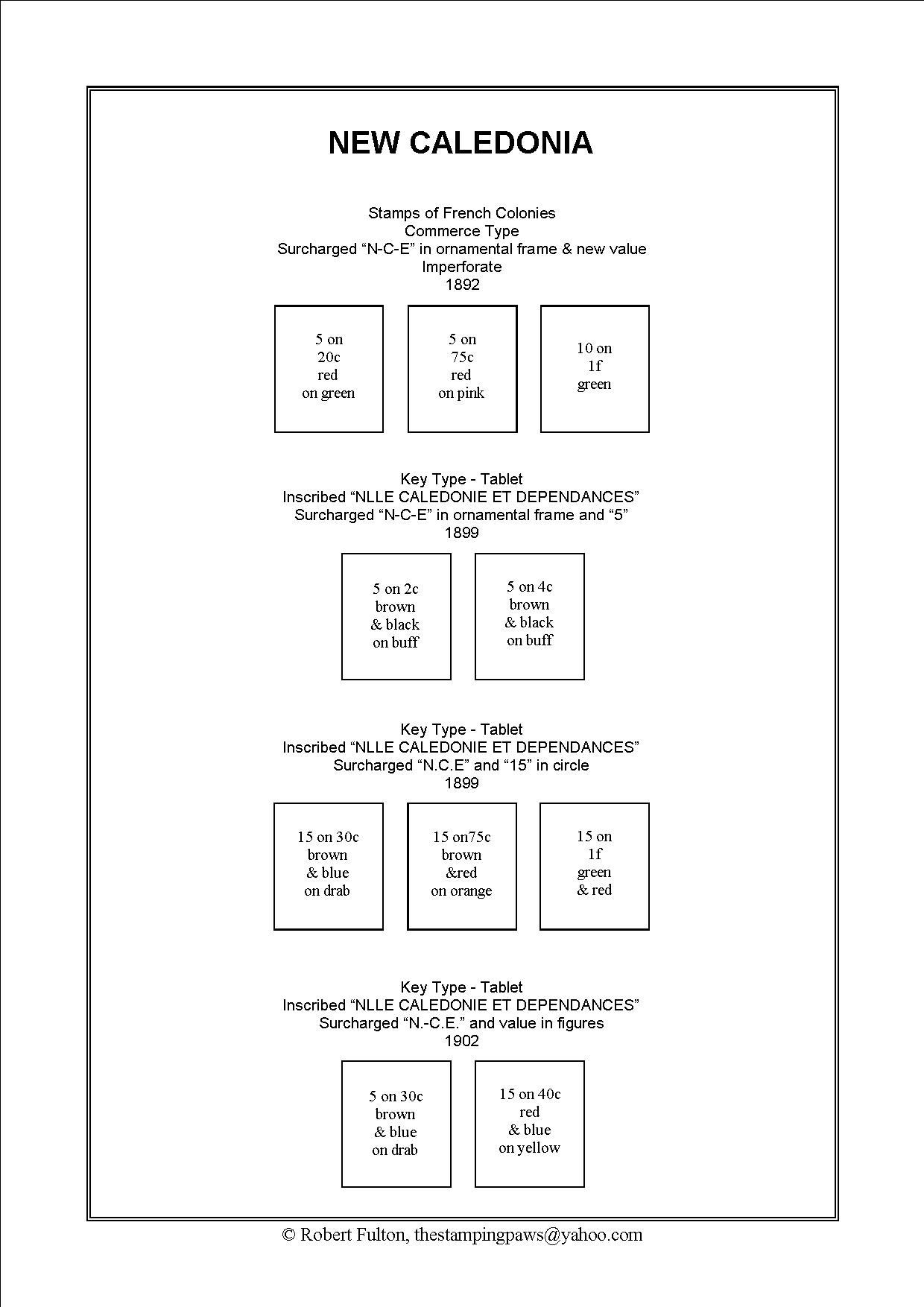 New Caledonia Stamp Album