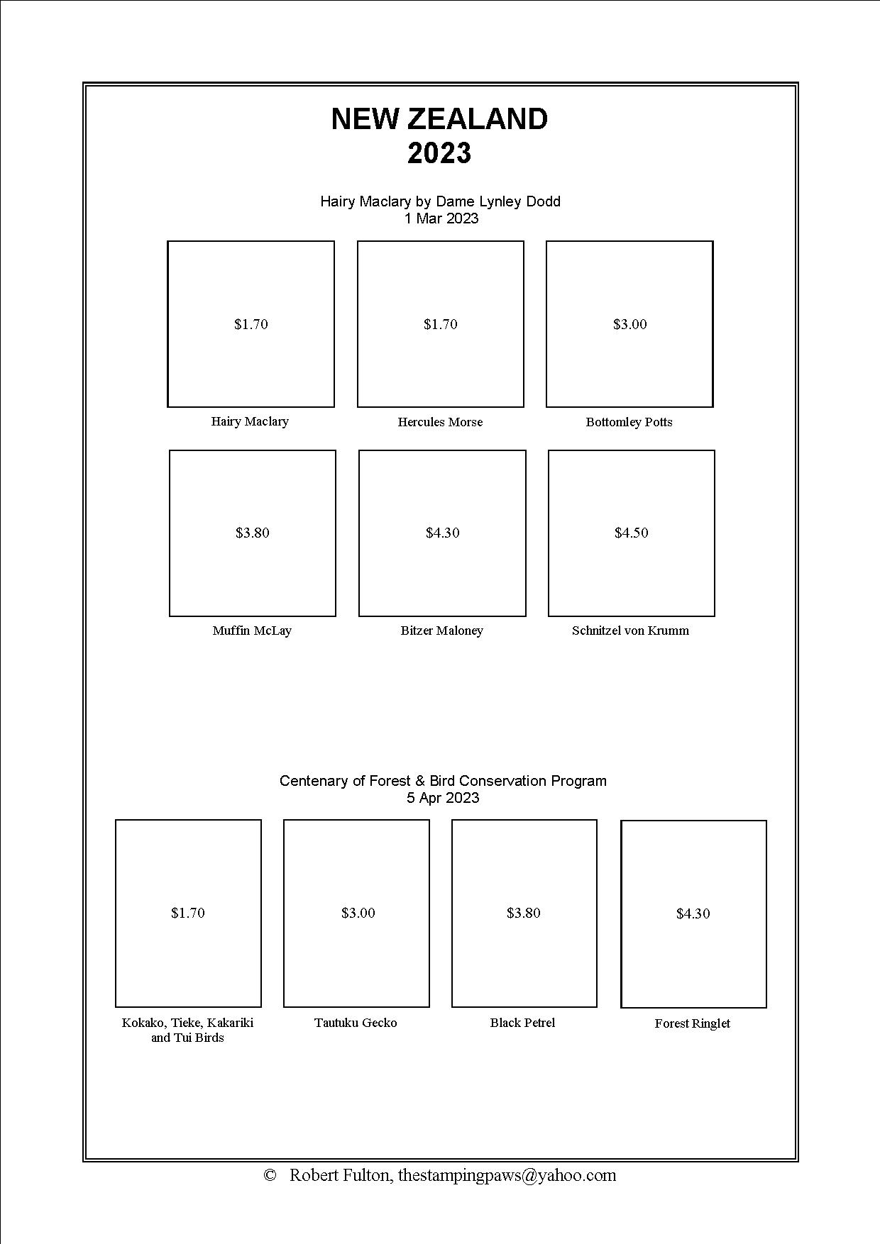 New Zealand Stamp Album