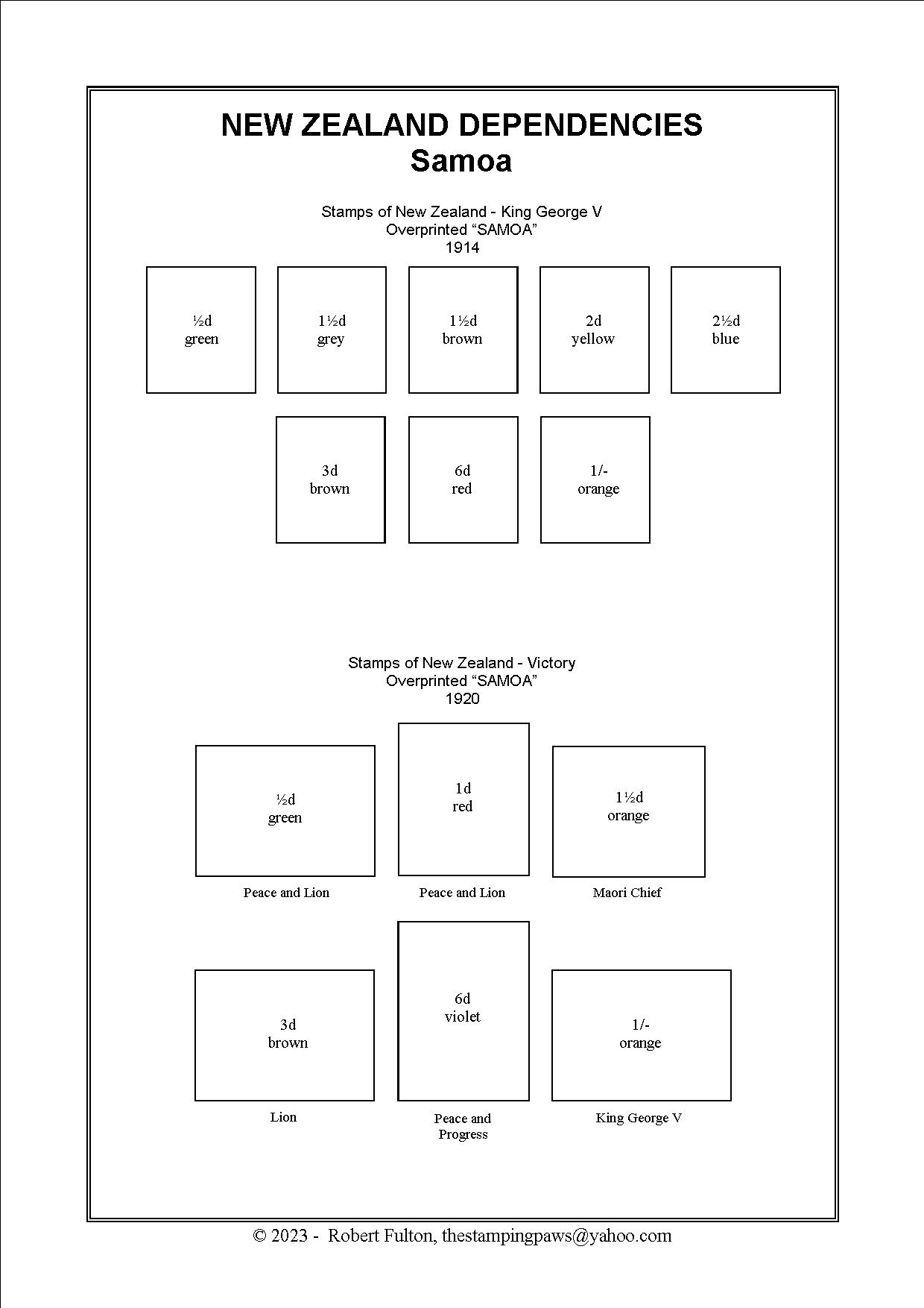 New Zealand Dependencies Stamp Album