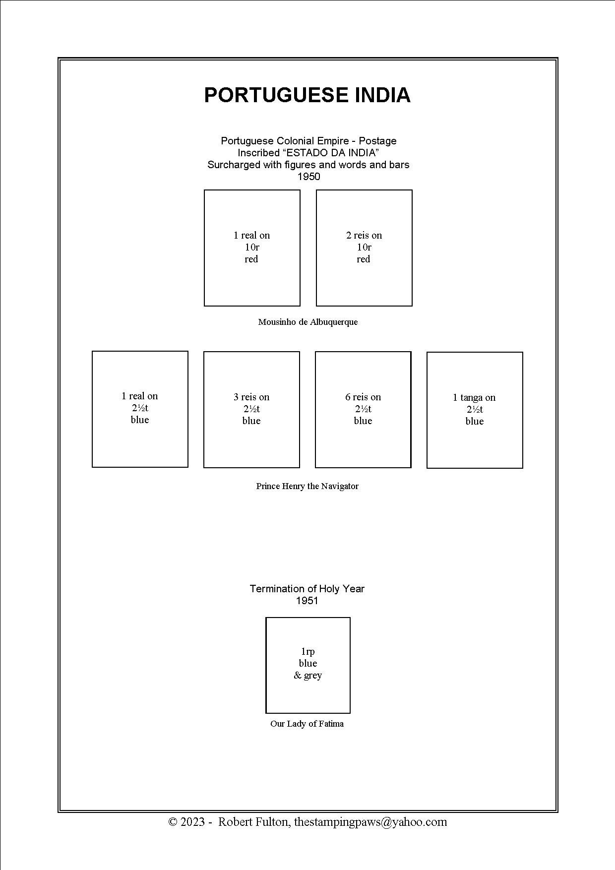 Portuguese India Stamp Album