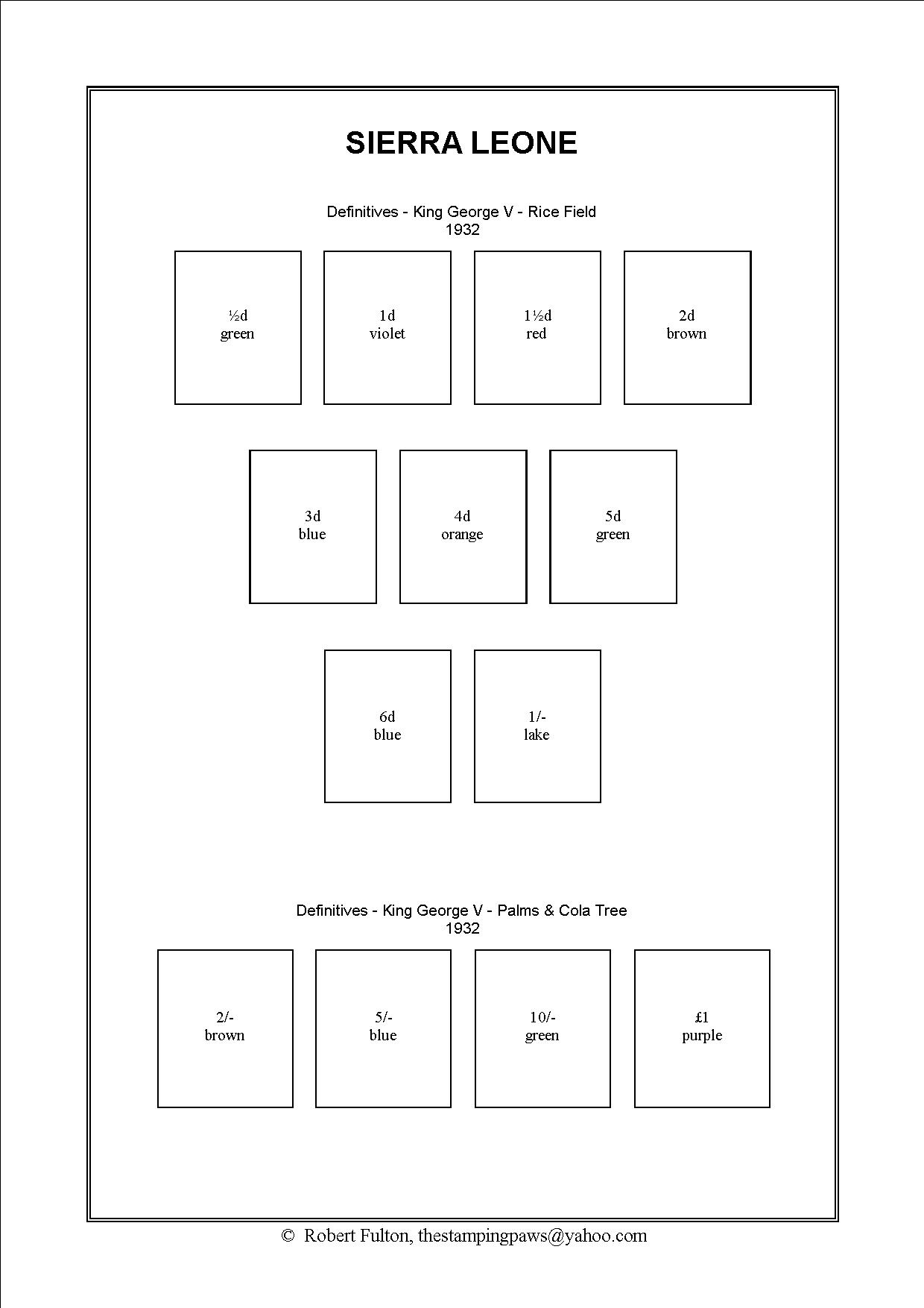 Sierra Leone Stamp Album