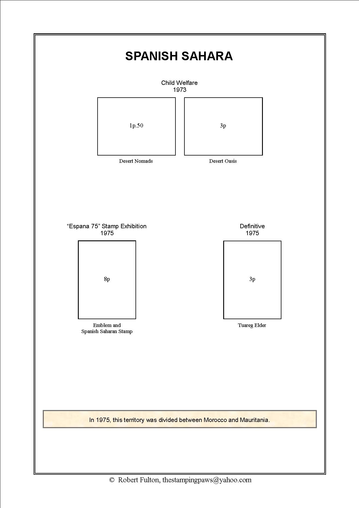 Spanish Sahara Stamp Album